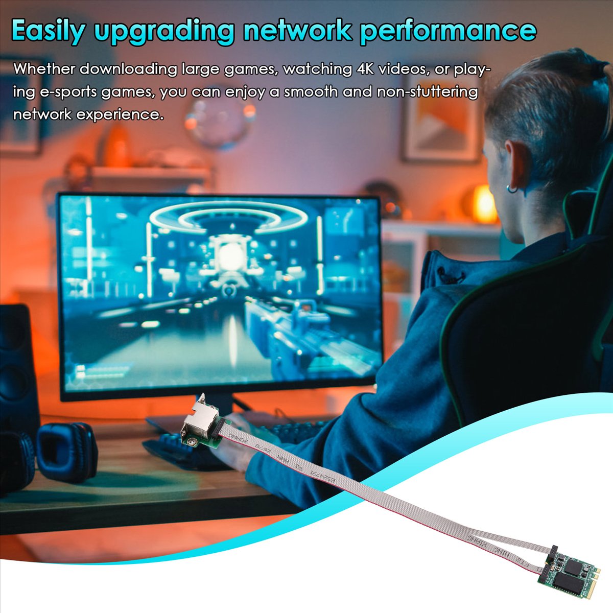 Gigabit Network Card - A99X M.2 A+E 키 5Gbps 기가비트