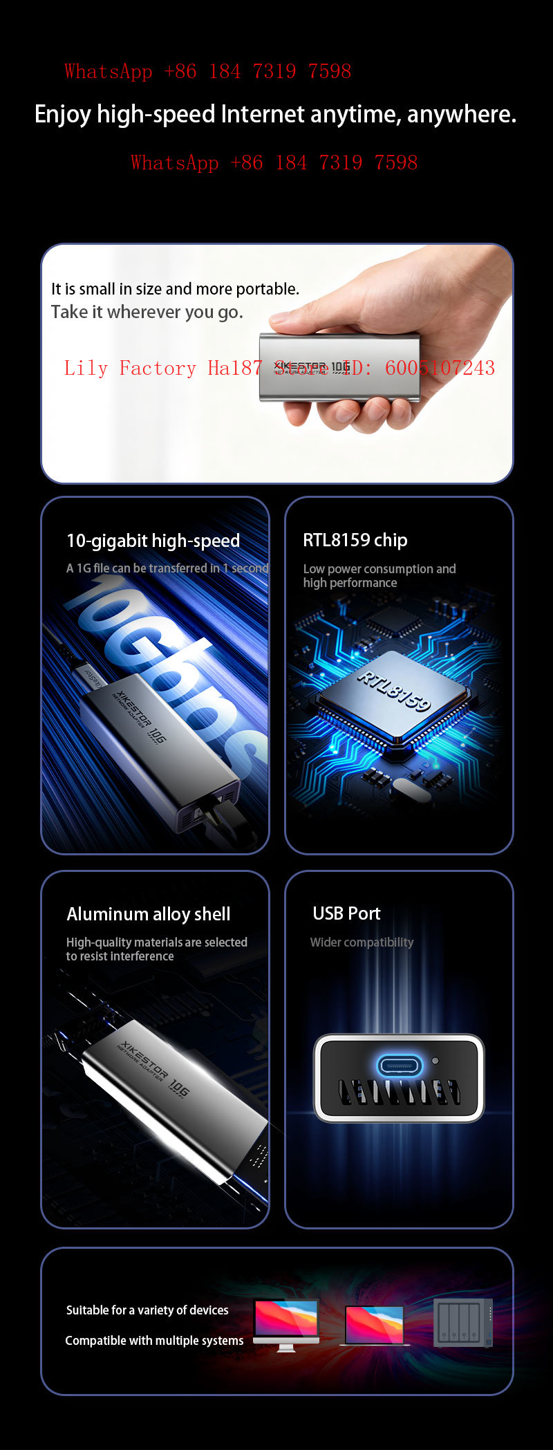 XikeStor 휴대용 USB 네트워크 카드 RTL81 - Gigabit Network Card 리뷰 및 가격