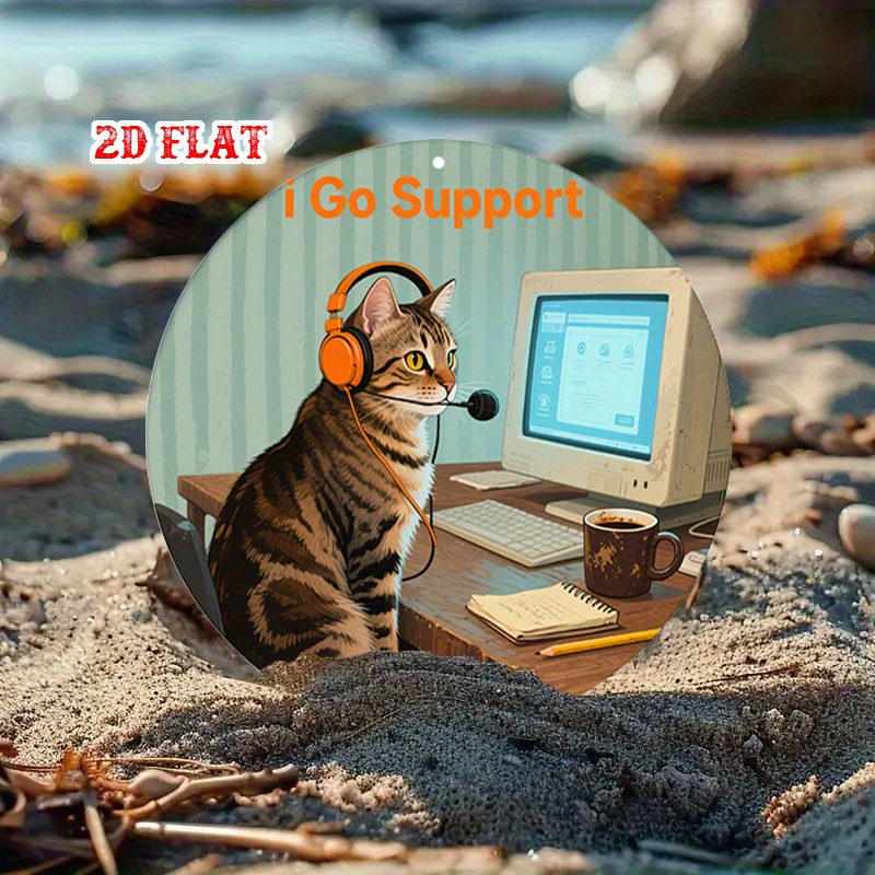 CIFBUY 2D 플랫 재미있는 테크 지원 고양이 알루 - The Office Tech 리뷰 및 가격